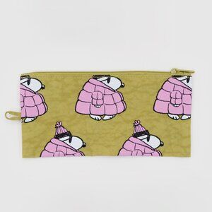 NWOT Baggu Flat Pouch Medium - Puffer Snoopy Pink (Peanuts)